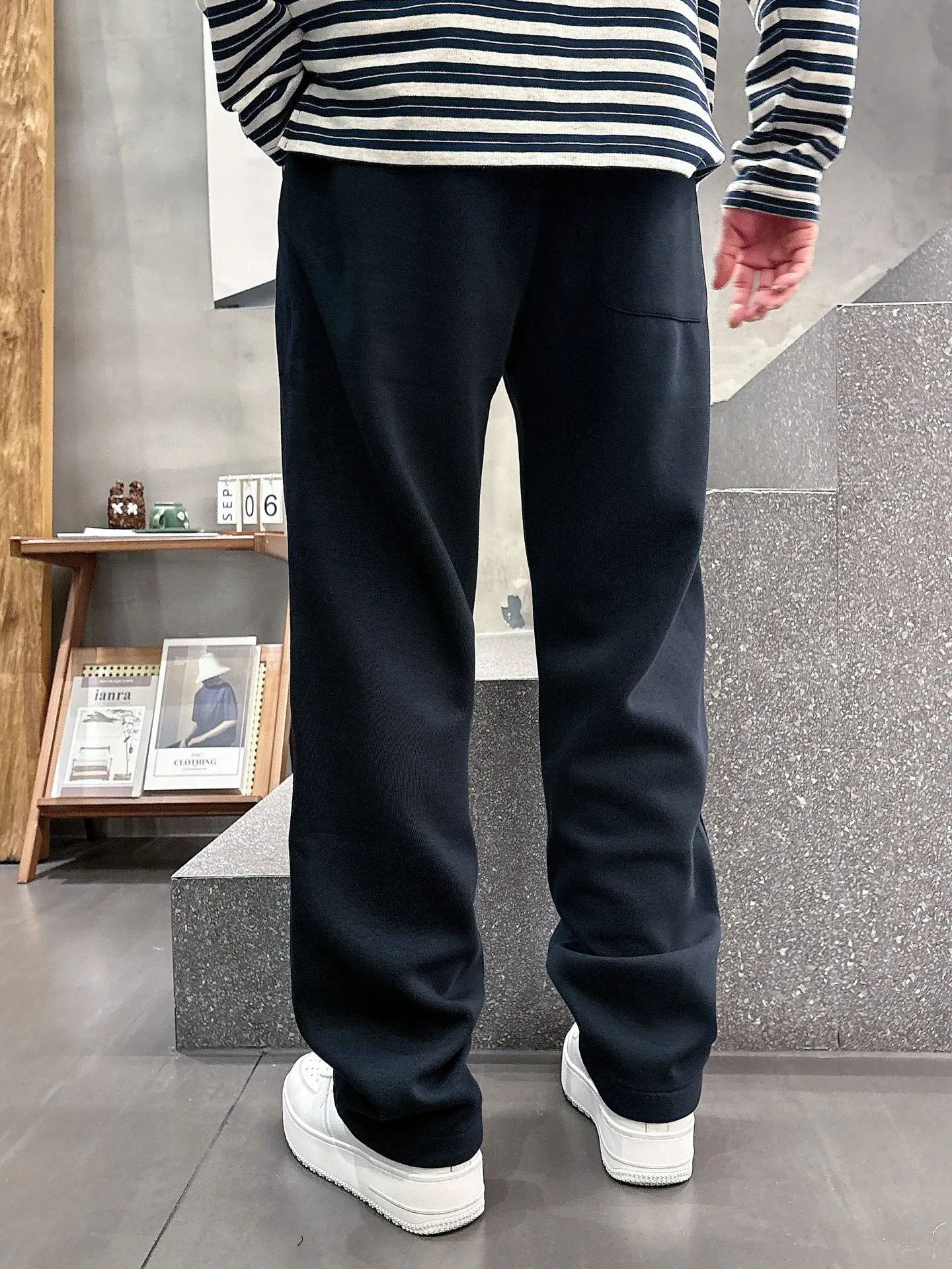 P300 NEW2025 Autumn and Winter New Casual Pants Exclusive Customized Fabric Color: Black and Blue SIZE: M-4XL
